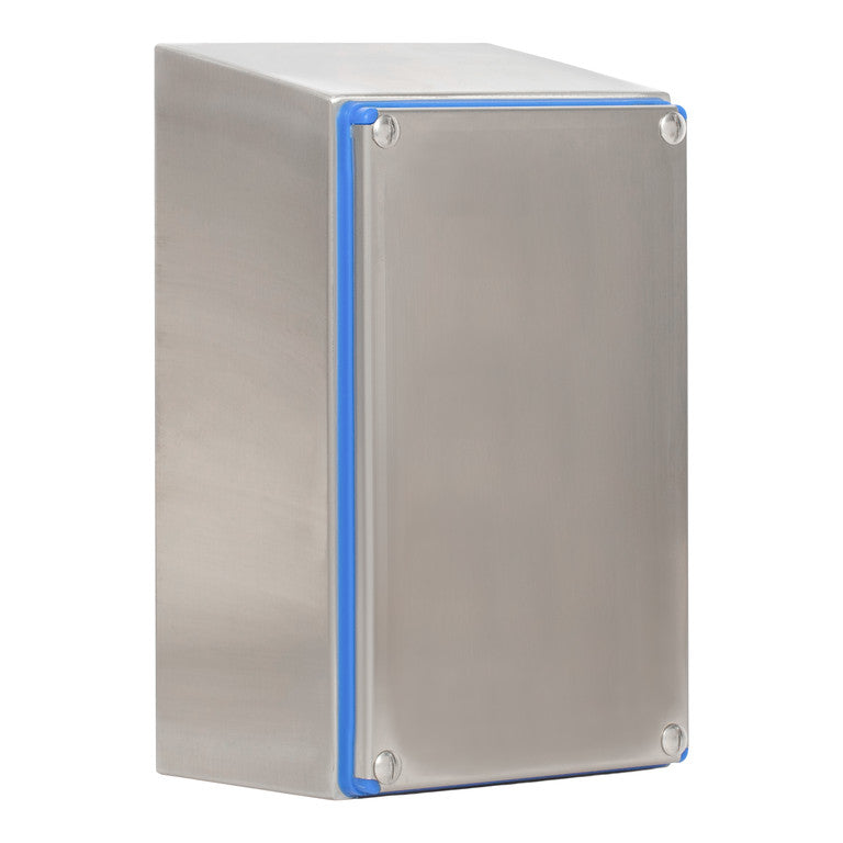 HYG PRO HINGE Series - Sloped Roof Hygienic NEMA 4X IP69K Stainless Steel Junction Box Enclosures