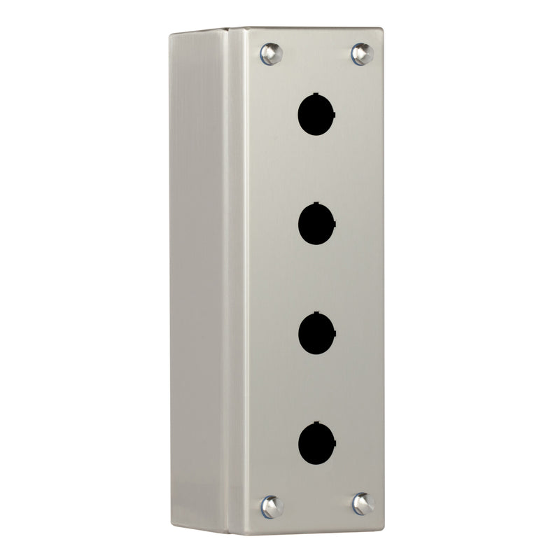 SHROUD Series - Recessed Gasket IP69K NEMA 4X Stainless Steel Push Button Boxes - 4 Hole