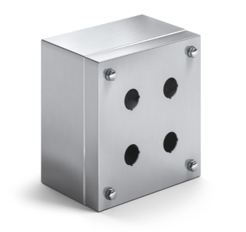 SHROUD Series - Recessed Gasket IP69K NEMA 4X Stainless Steel Push Button Boxes - 2x2 Hole