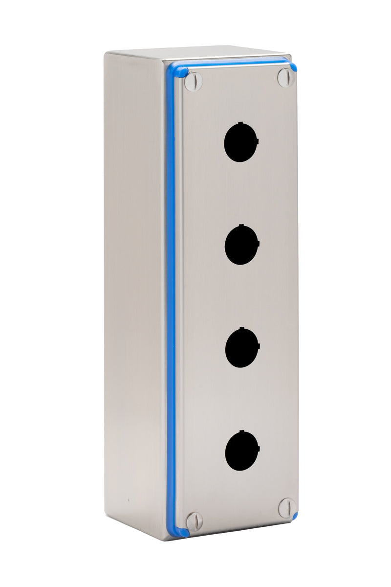 HYG Series - NEMA 4X Stainless Steel Hygienic Push Button Enclosure - 4 Hole