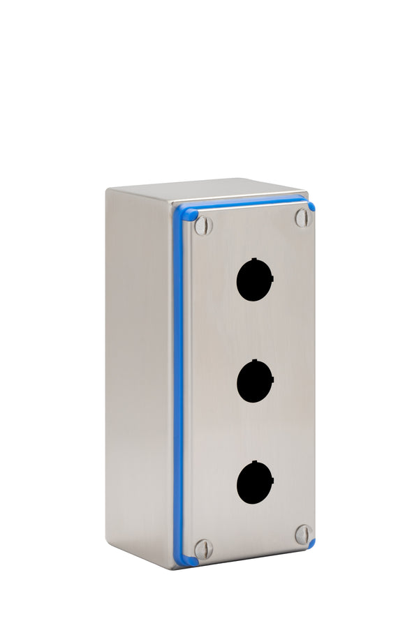 HYG Series - NEMA 4X Stainless Steel Hygienic Push Button Enclosure - 3 Hole